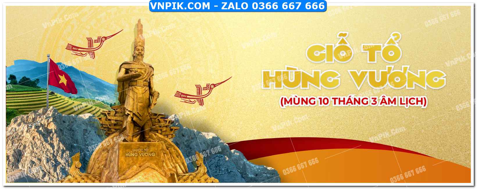 Phông nền maket giỗ tổ hùng vương file thiết kế vector mẫu 3