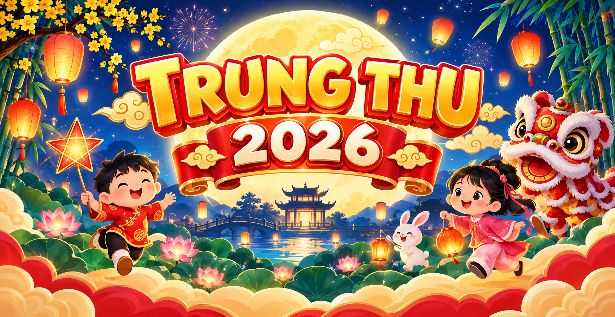 Backdrop Phông sân khấu Trung Thu 2026