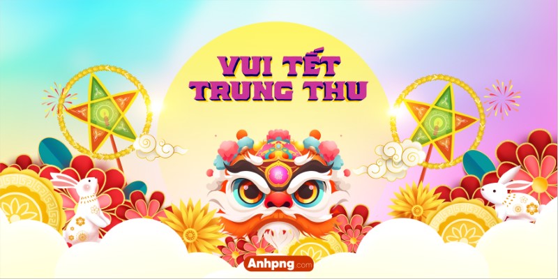 Ảnh Trung Thu đẹp – vector minh họa banner, backdrop sự kiện