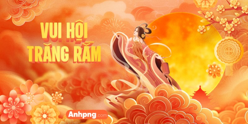 Ảnh Trung Thu Vui Hội Trăng Rằm – Hình nền vector banner backdrop