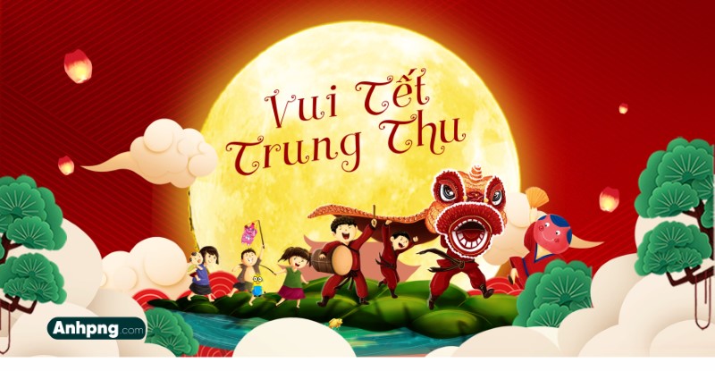 Backdrop Trung Thu vui hội – Ảnh Trung Thu, hình nền Trung Thu