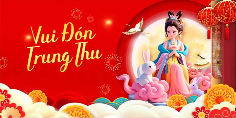 Ảnh Trung Thu đẹp – Hình nền Trung Thu vector dùng cho thiết kế banner, backdrop