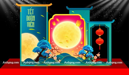 Trang trí Trung Thu với khung chụp ảnh check in trăng đoàn viên
