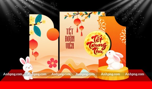 Decor Trung Thu thỏ ngọc bên trăng vàng cho khu check-in lễ hội