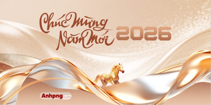 Ảnh nền Tết 2026 chủ đề chúc mừng năm mới tông vàng sang trọng