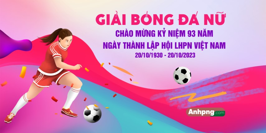 Phông nền bóng đá nữ chào mừng 20/10