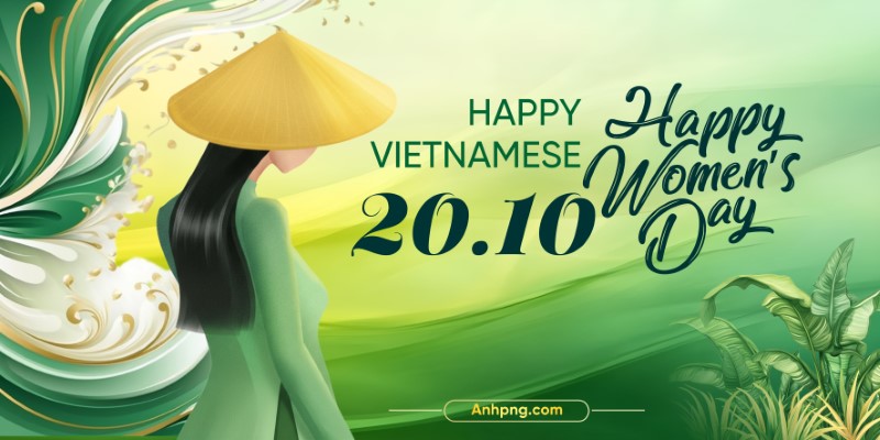 Phông 20/10 nền thiệp chúc mừng Ngày Phụ Nữ Việt Nam – Vector Corel, Ai thiết kế banner