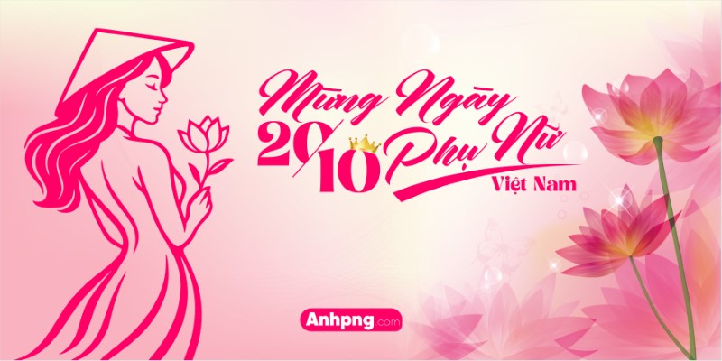 Ảnh 20/10 đẹp ý nghĩa – vector thiết kế thiệp và phông nền