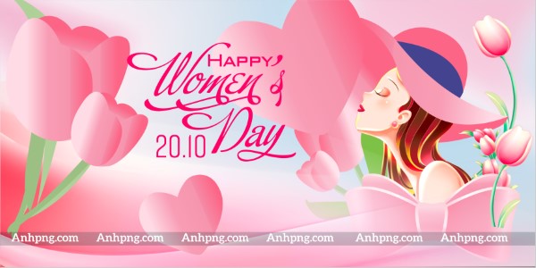 Backdrop 20/10 hoa tulip – Background 20/10 ngày Phụ nữ Việt Nam