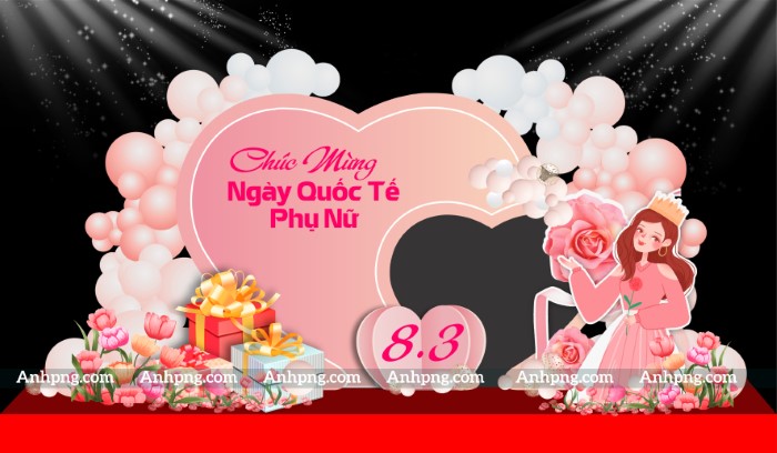 Decor Khung Chụp Hình Ngày Quốc Tế Phụ Nữ 8/3 Đẹp