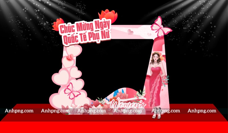 Mẫu khung chụp ảnh 8/3 đẹp – backdrop check-in ngày Quốc tế Phụ nữ