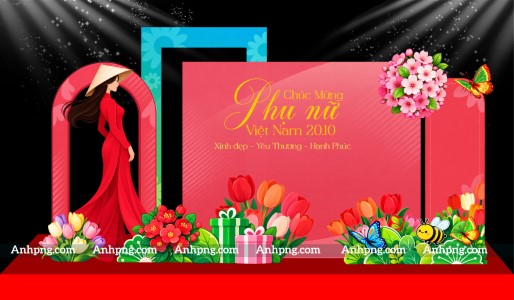 Tiểu cảnh decor 20-10 sắc đỏ hoa rực rỡ cho khu check-in sự kiện