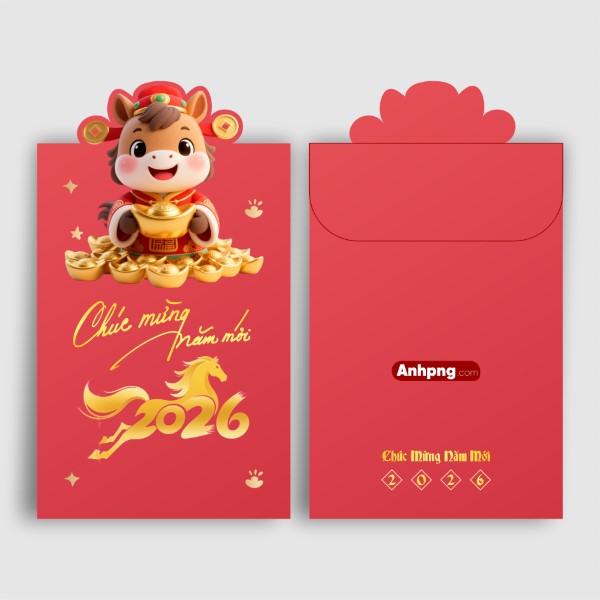 Maket bao lì xì Tết 2026 – Vector Corel, Ai thiết kế phong bao lì xì năm Bính Ngọ