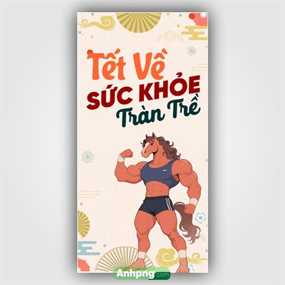 Hình ảnh bao lì xì Tết về sức khỏe tràn trề ngựa thể thao