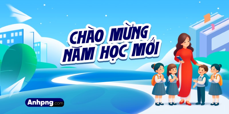 Ảnh khai giảng và hình nền khai giảng vector Corel Ai thiết kế sân khấu