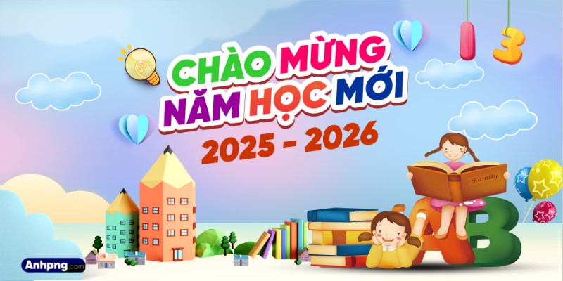 Hình nền khai giảng vector đẹp cho thiết kế sân khấu, banner, poster