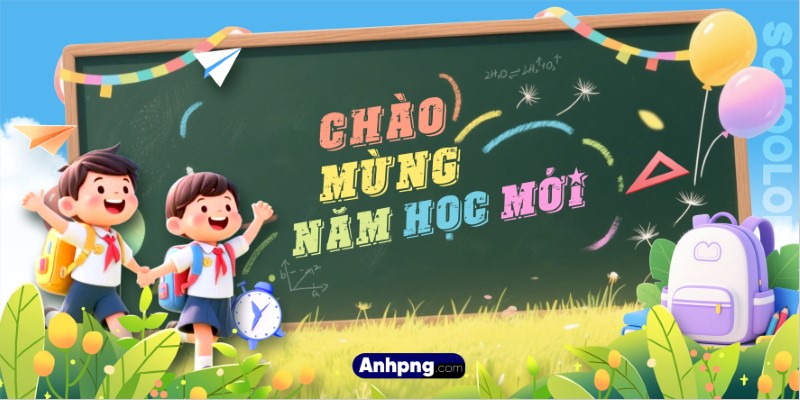 Hình nền khai giảng vector đẹp cho banner và backdrop