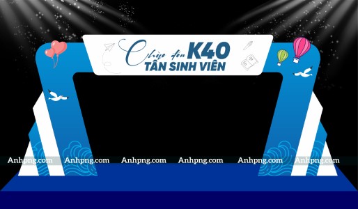 Trang trí cổng khai giảng chào đón tân sinh viên hiện đại