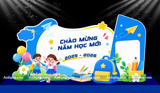 Decor khai giảng chào năm học mới với bảng trang trí học đường