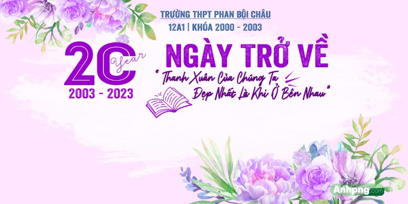Phông nền họp lớp 20 năm corel