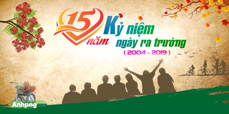 Phông nền kỷ niệm 15 năm ngày ra trường vector 30