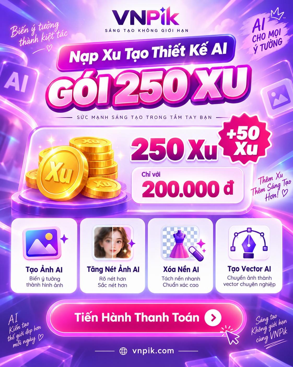 Nạp 200 xu