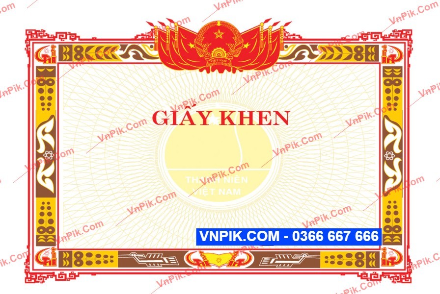 Mẫu giấy khen cơ quan nhà nước 76309