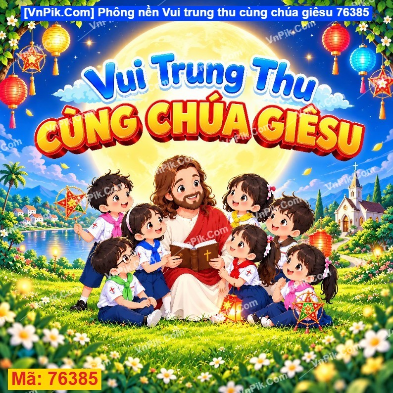 phông nền Vui trung thu cùng chúa giêsu 76385