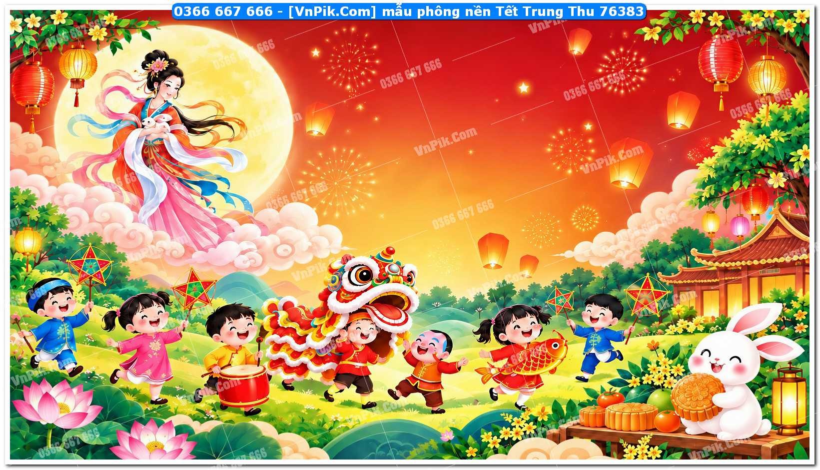 Mẫu phông nền Tết Trung Thu 76383