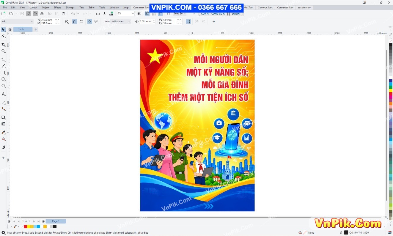 Poster tuyên truyền về chủ đề Chuyển đổi số quốc gia (ngày 10 tháng 10) 78439
