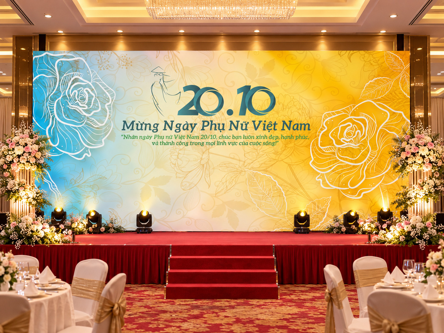 Phông nền chúc mừng Ngày Phụ nữ Việt Nam 20/10