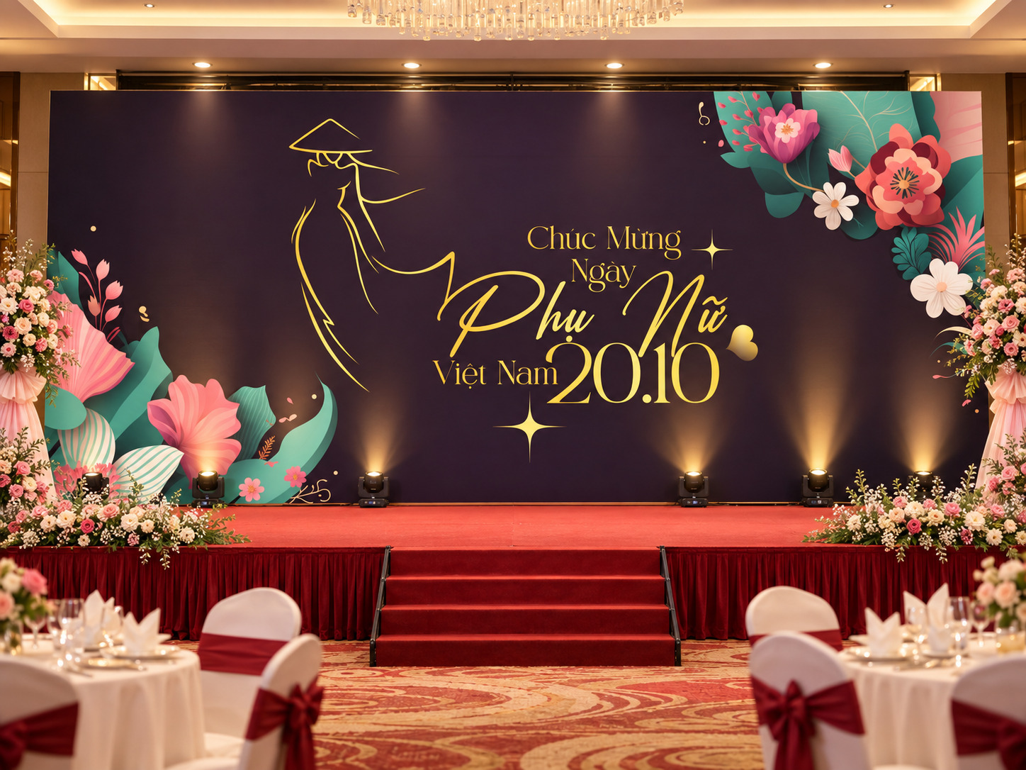 Phông nền chúc mừng Ngày Phụ Nữ Việt Nam 20/10