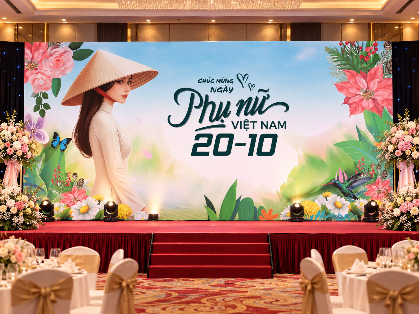 Phông nền chúc mừng ngày Phụ nữ Việt Nam 20-10