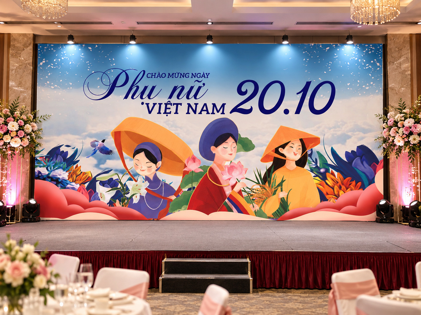 Phông nền chào mừng Ngày Phụ Nữ Việt Nam 20.10