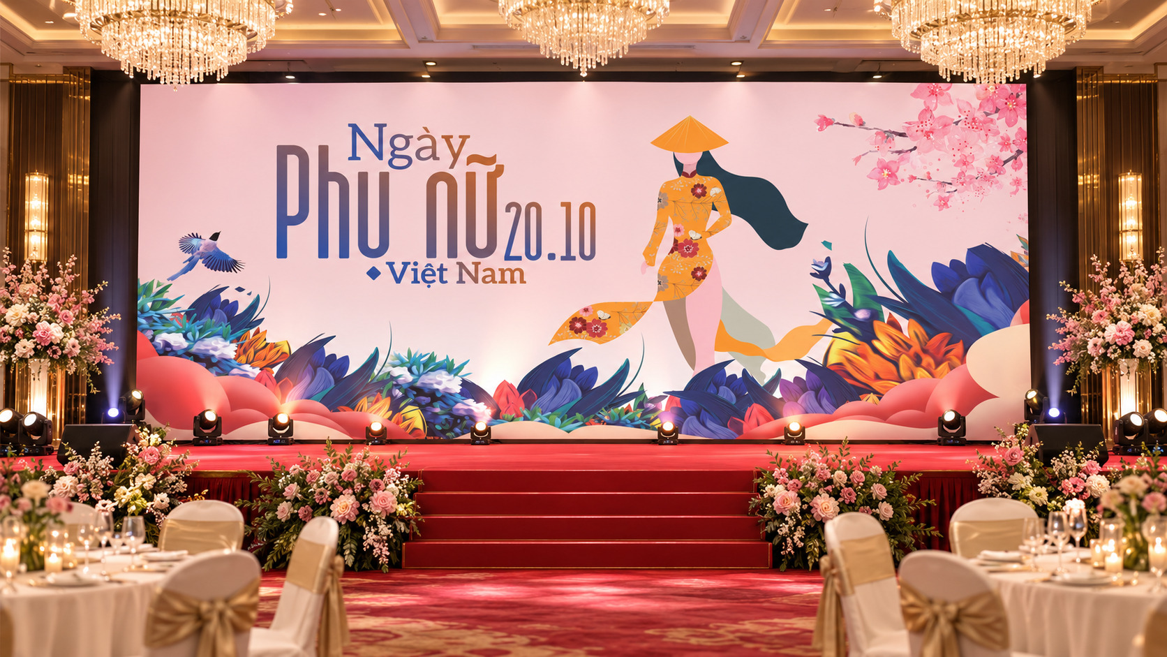 Phông Nền Ngày Phụ Nữ 20.10 Việt Nam