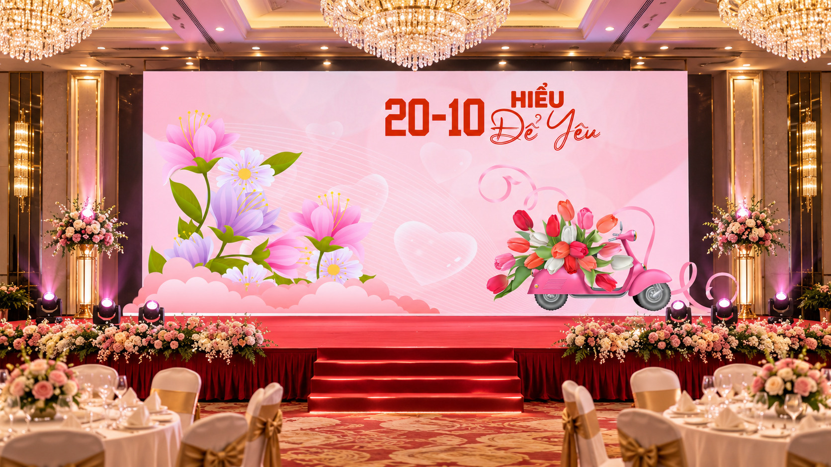 Phông nền trang trí Lễ 20-10
