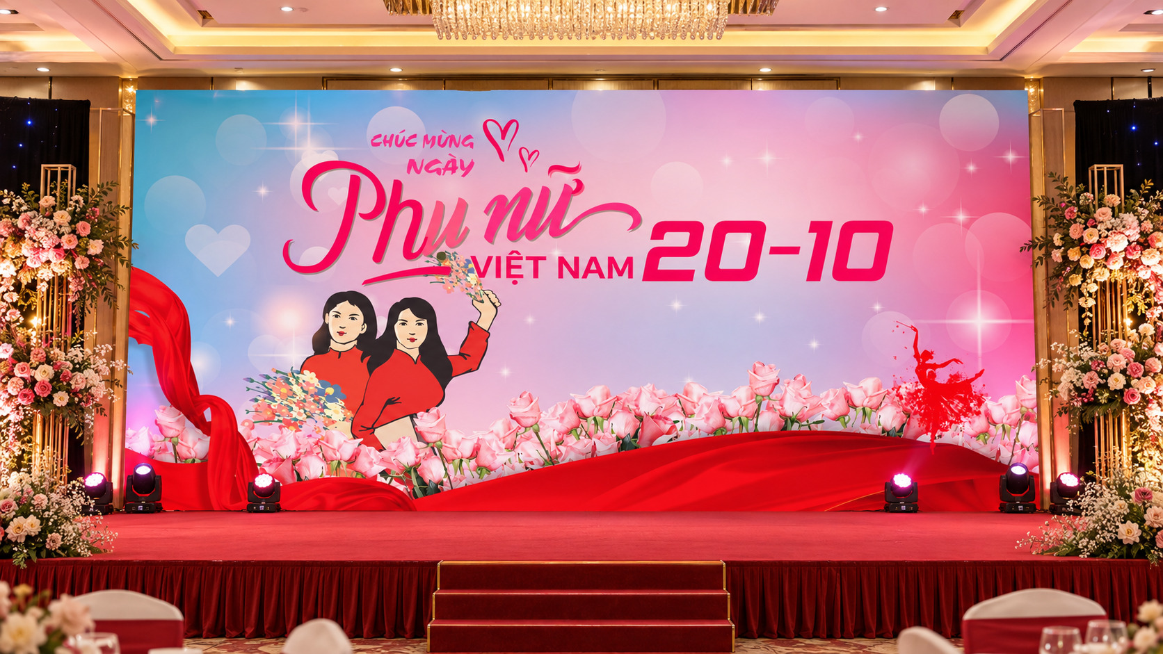 Phông nền chúc mừng Ngày Phụ Nữ Việt Nam 20-10