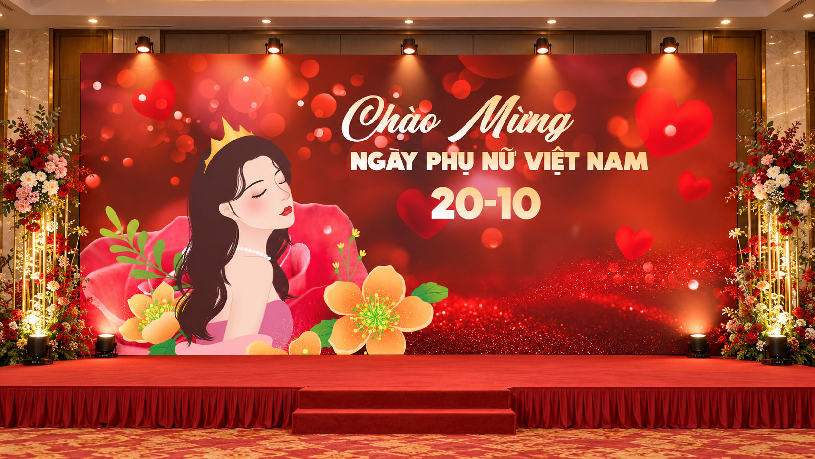 Thiết Kế Phông Nền Ngày Phụ Nữ Việt Nam 20-10