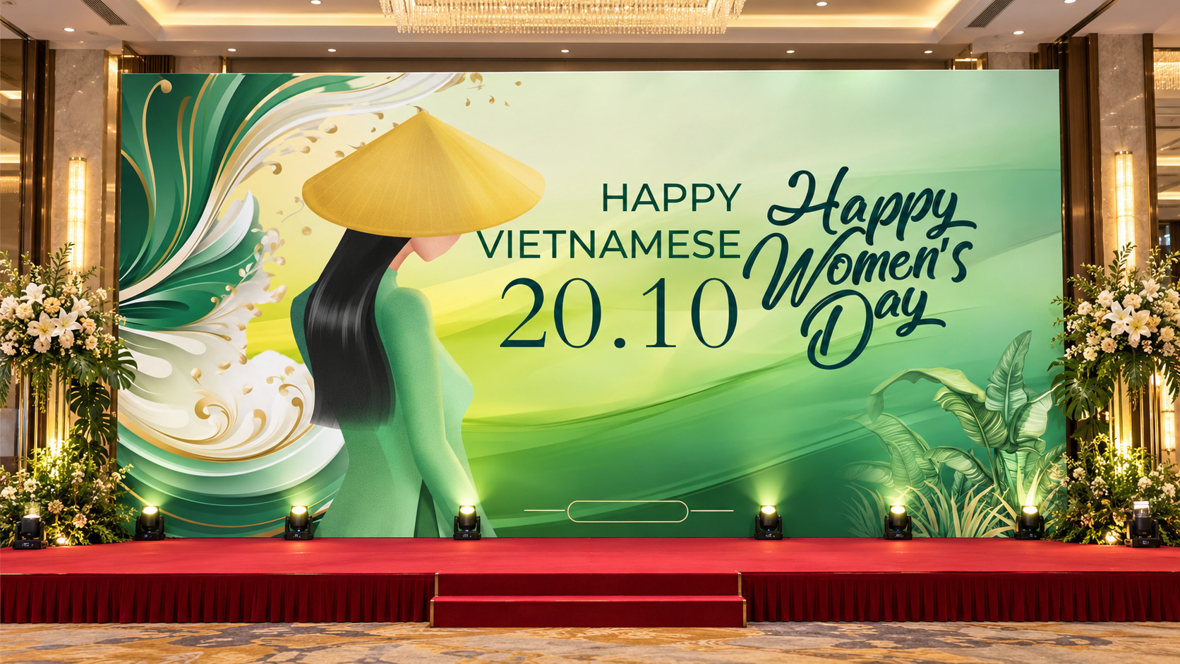 Phông nền chúc mừng Ngày Phụ Nữ Việt Nam 20.10