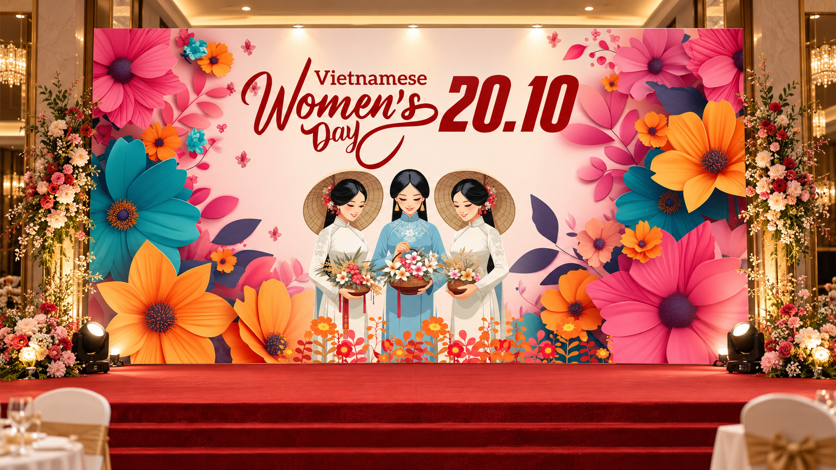 Phông Nền Ngày Phụ Nữ Việt Nam 20.10