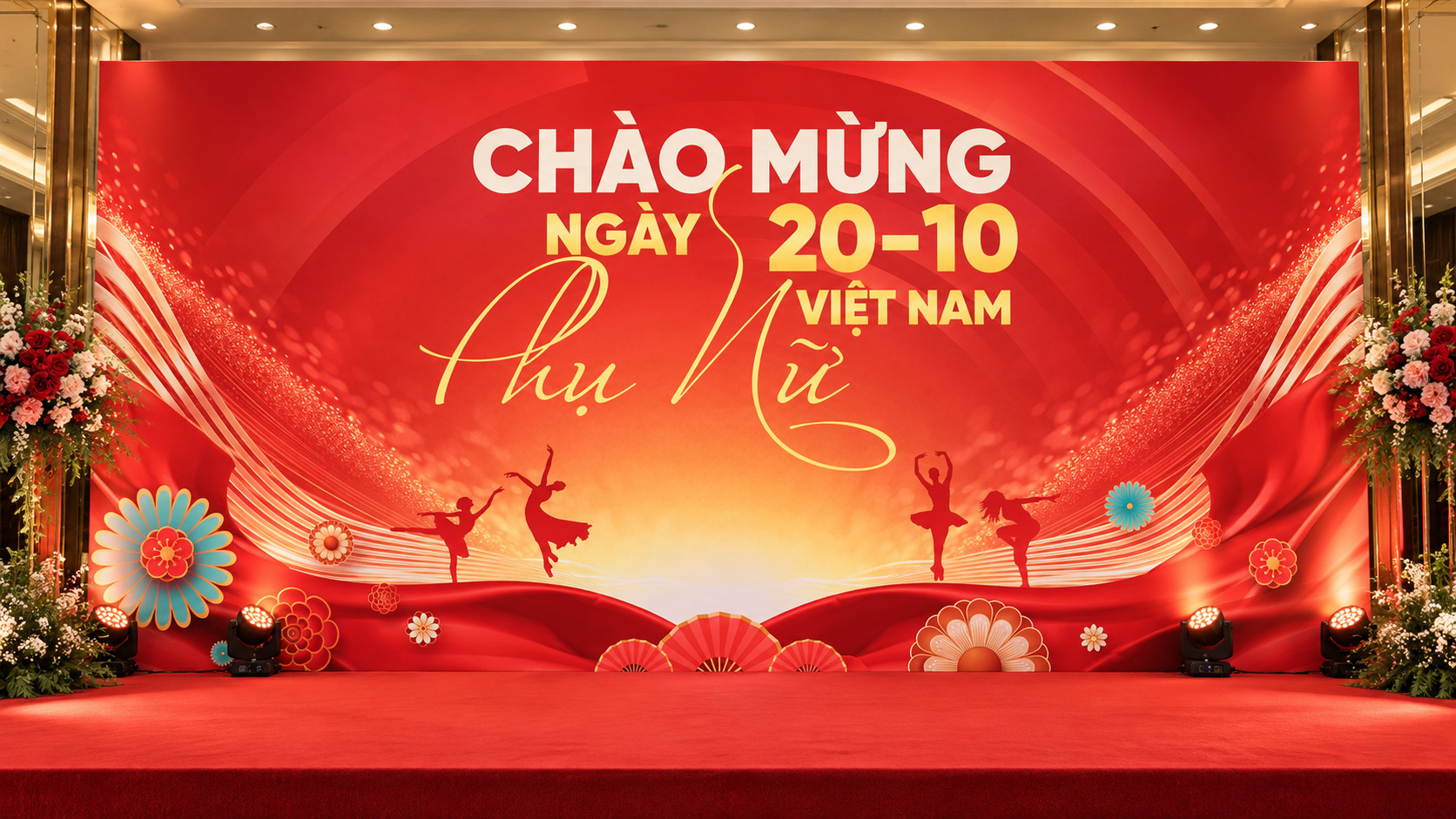 Phông Nền Chào Mừng Ngày Phụ Nữ Việt Nam