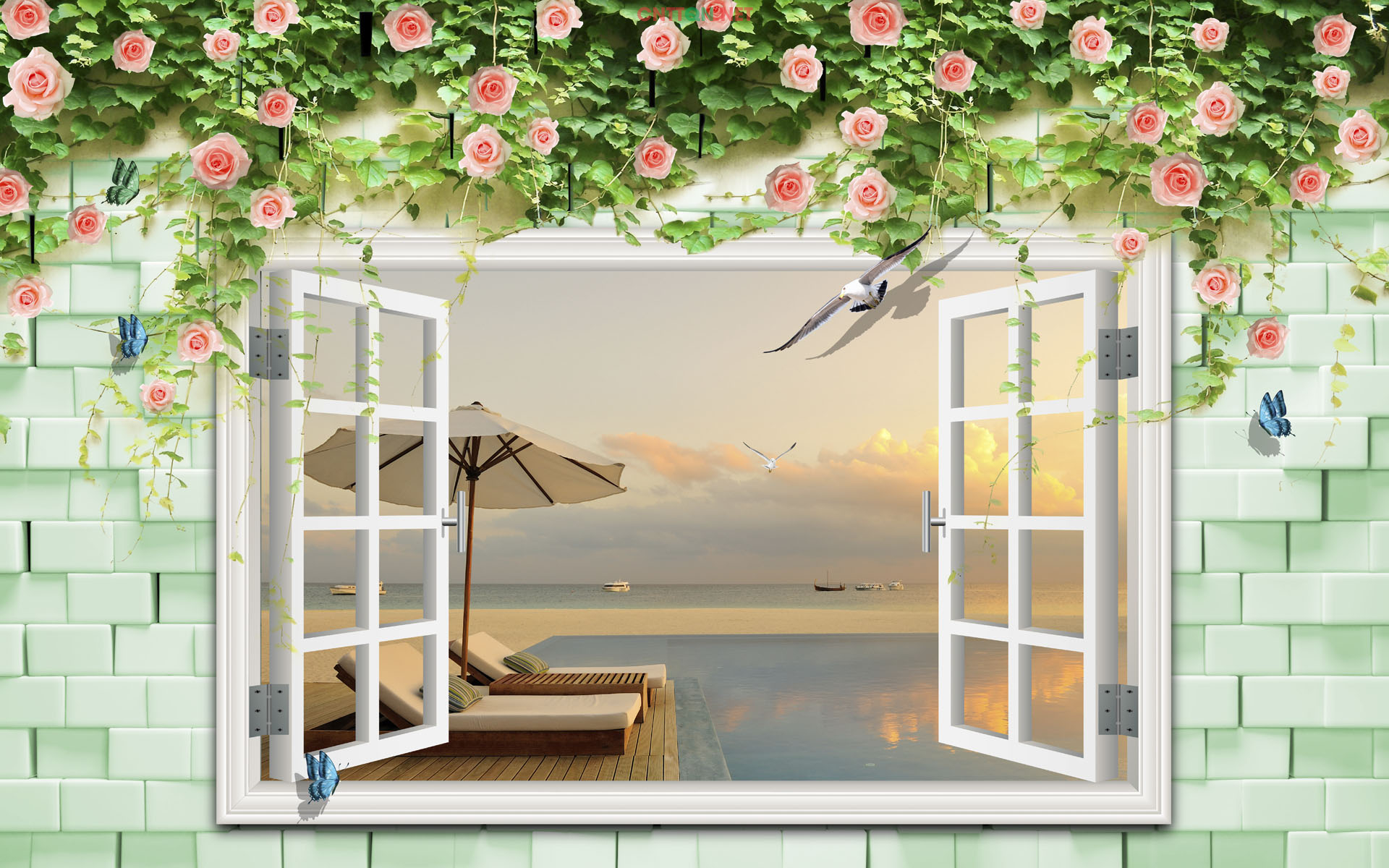 Tranh 3D mã "3D-081" đến "3D-090" - Tranh tường 3D