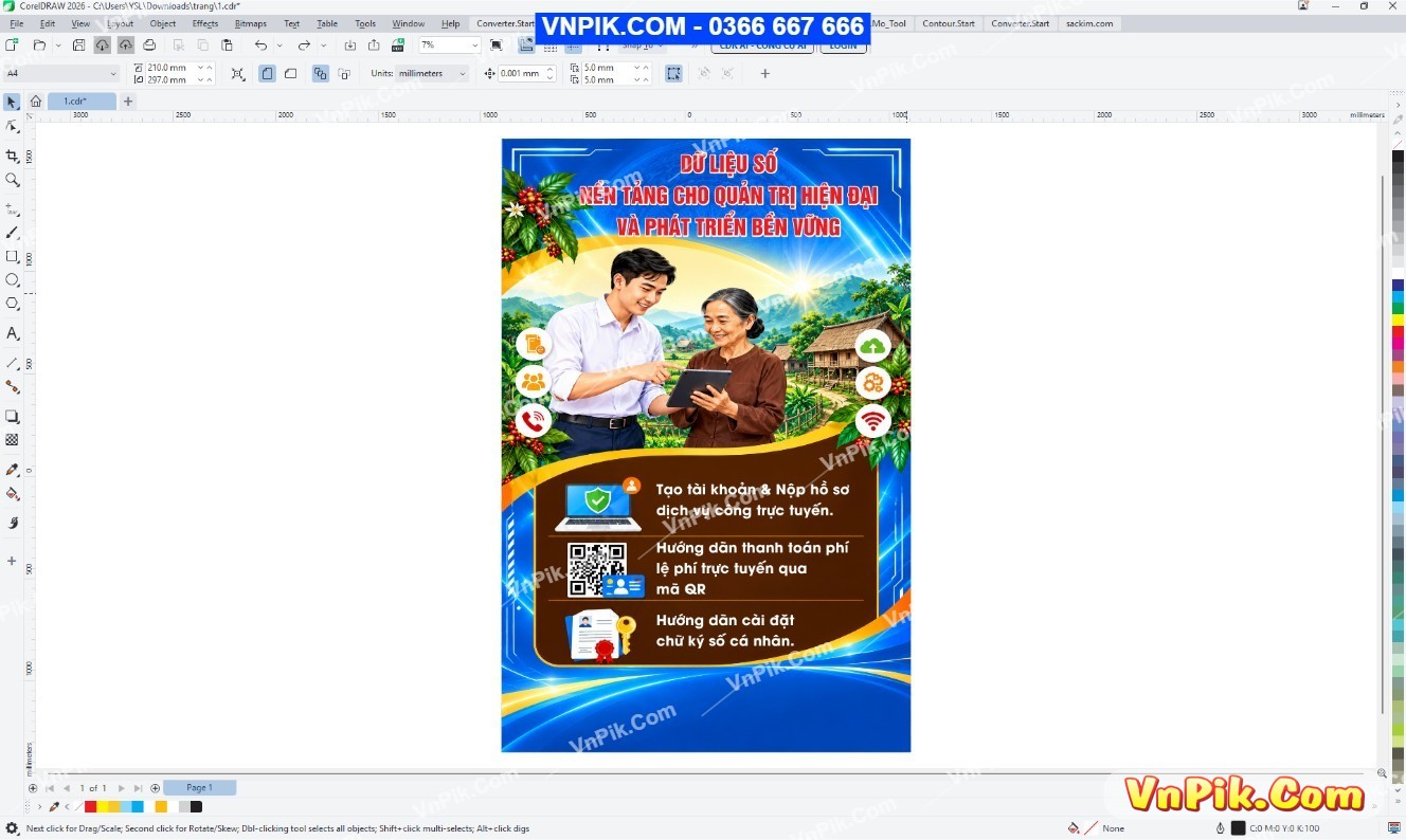 Poster tuyên truyền về chủ đề Chuyển đổi số quốc gia (ngày 10 tháng 10) 78444