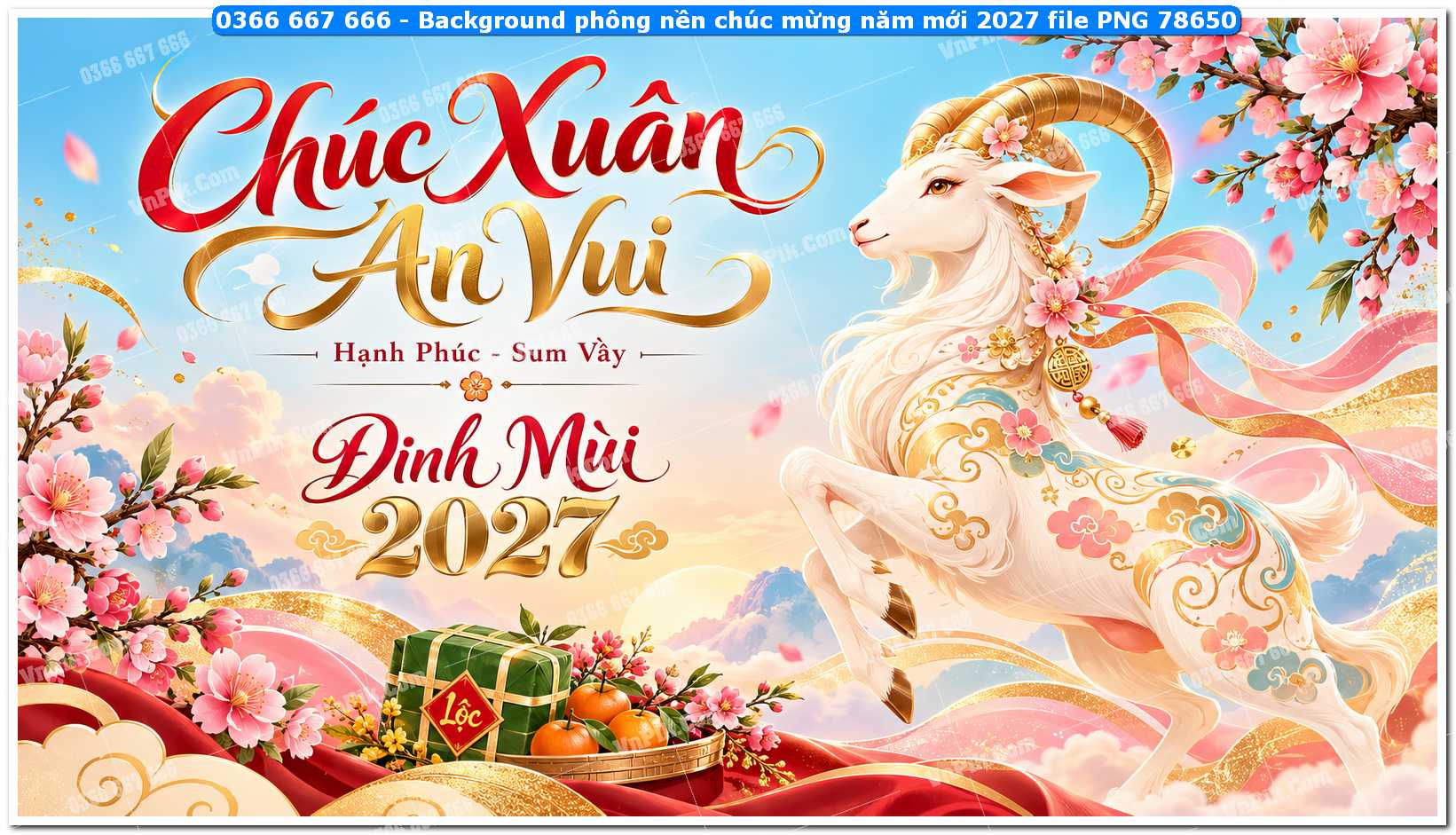 Background phông nền chúc mừng năm mới 2027 file PNG 78650