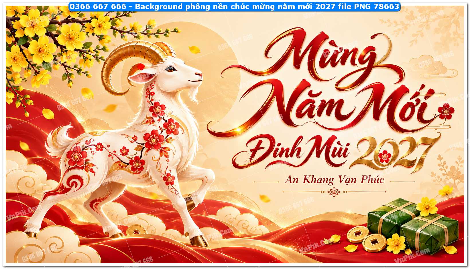 Background phông nền chúc mừng năm mới 2027 file PNG 78663