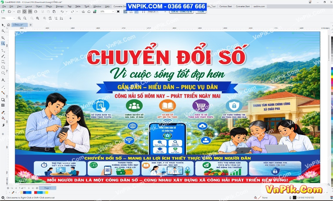 market tuyên truyền về chuyển đổi số với chủ đề "Vì cuộc sống tốt đẹp hơn - Gần dân, hiểu dân, phục vụ dân" 78434