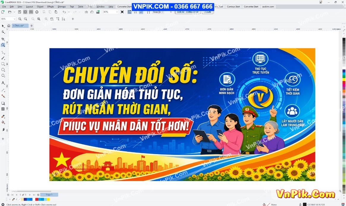 banner truyền thông về chuyển đổi số và cải cách hành chính 78435