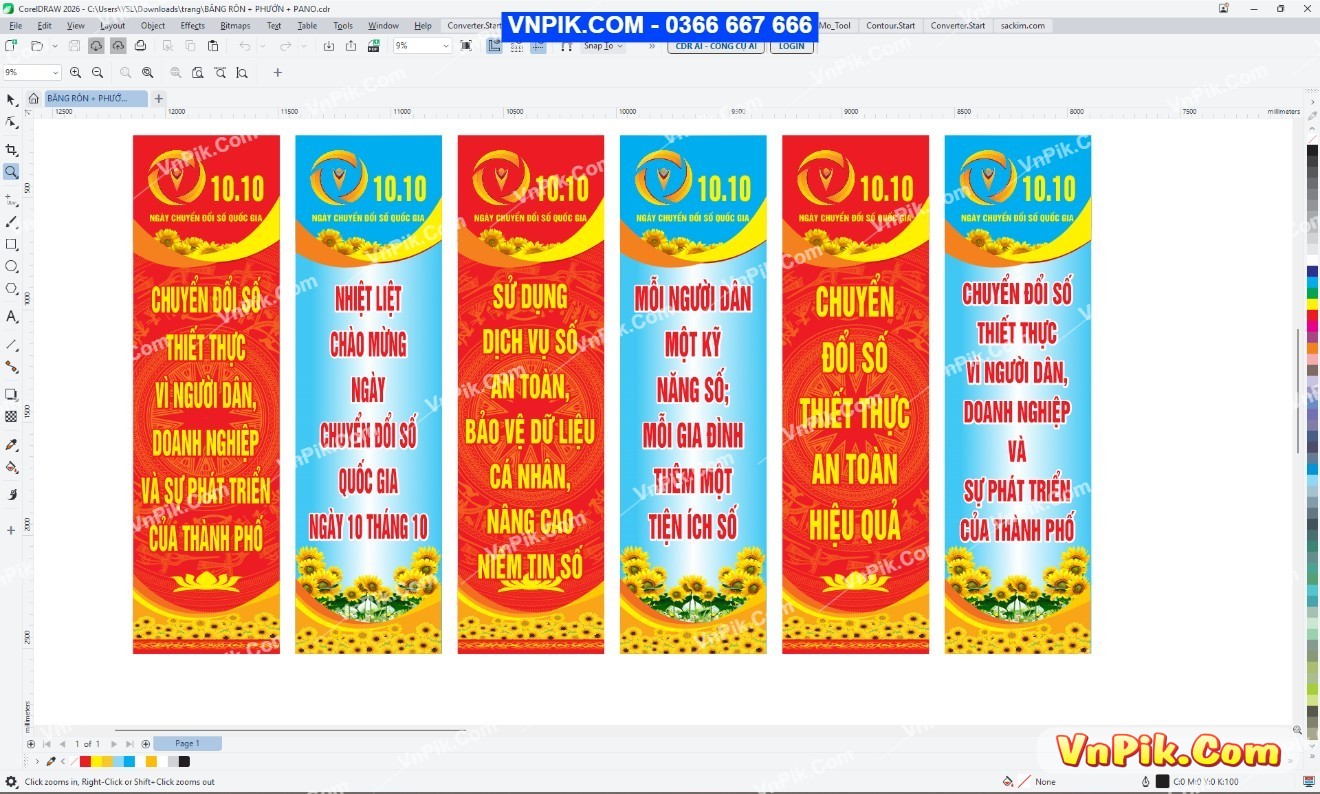 phướn dọc tuyên truyền về ngày Chuyển đổi số quốc gia (10 tháng 10) 78437