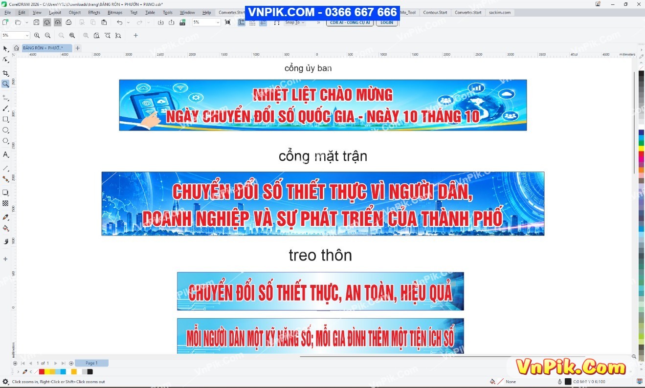 Băng rôn (pano) tuyên truyền về chủ đề Chuyển đổi số quốc gia (ngày 10 tháng 10) 78438