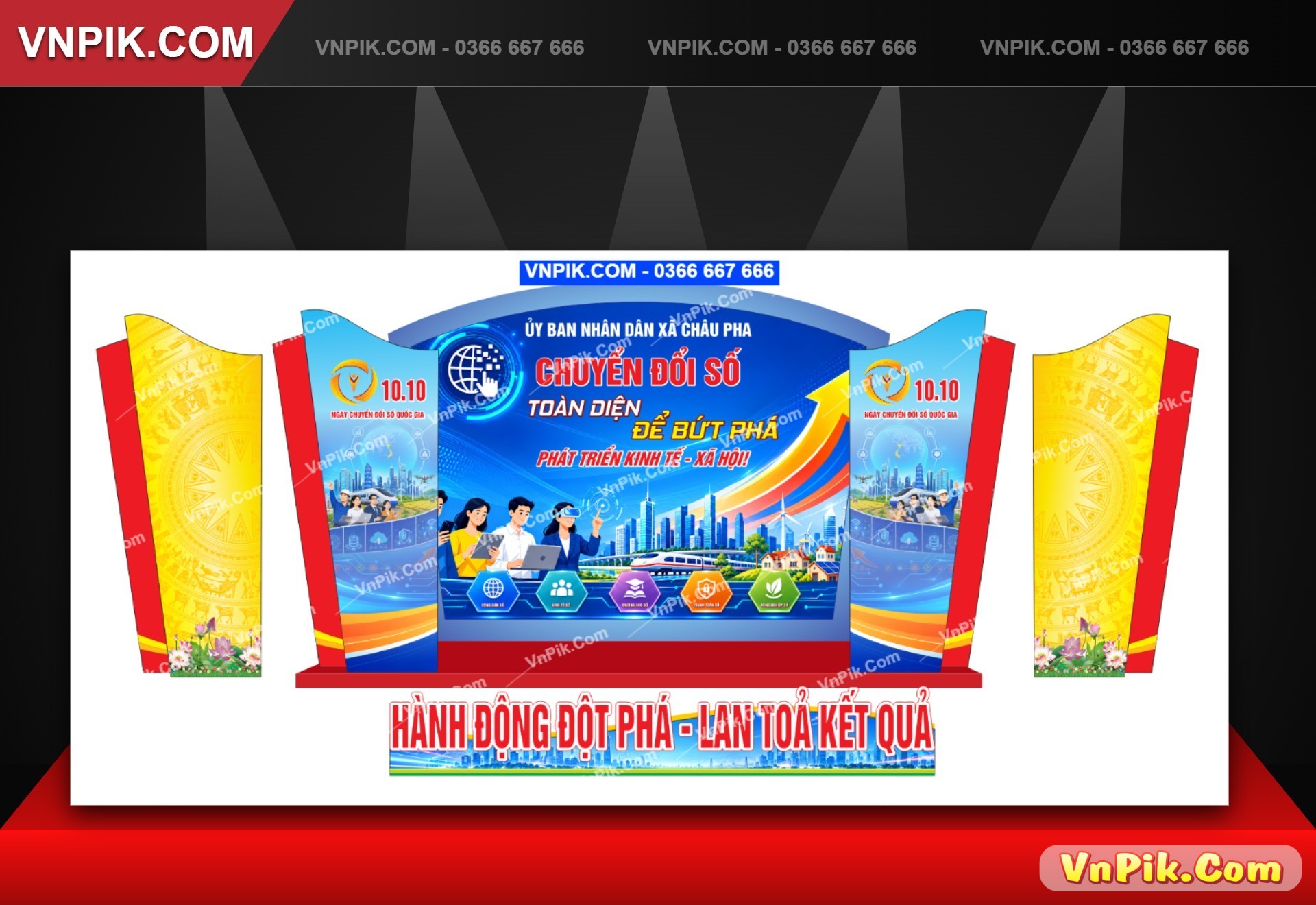 Backdrop sân khấu phục vụ sự kiện hưởng ứng Ngày Chuyển đổi số Quốc gia 10/10 78447